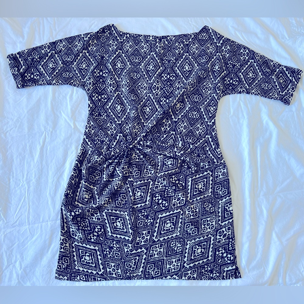 Navy and White Dress